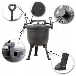 Kociołek stojący EMALIOWANY Garnek Myśliwski 4L