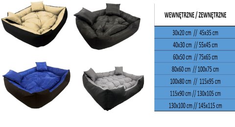 Legowisko Kojec Łóżko Dla Psa Kota 75x65 cm Szare